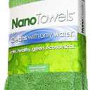 Nano Towels Cleaning Cloths - Cleans with Only Water - Wipes Away Dust, Spills & Grime Instantly Without Chemicals Paper Or Microfiber Supplies. Kitchen, Bathroom, Glass 14x14 4-Pack Green