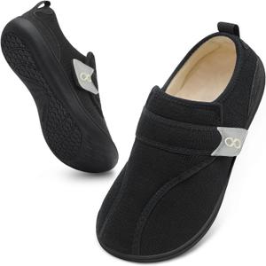 XIHALOOK Womens Slippers Wide Diabetic Shoes with Adjustable Strap for Diabetic Swollen Feet Outdoor Indoor Walking Shoes (Black) XIHALOOK Womens Slippers Wide Diabetic Shoes with Adjustable Strap for Diabetic Swollen Feet Outdoor Indoor Walking Shoes (Black)