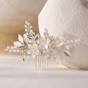 SWEETV Wedding Hair Comb Clip Bridal Crystal Wedding Hair Accessories for Brides and Bridesmaid, Silver