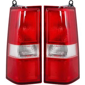 Tail Light Compatible With 2003-2014 Chevy Express 1500, 2003-2023 Chevrolet Express 2500/3500, 2003-2023 GMC Savana Driver and Passenger Side RED Rear Brake Lamps