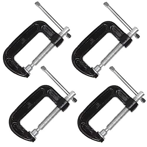 2 Inch C-Clamp Set, Heavy Duty Steel C Clamp Industrial Strength C Clamps for Woodworking, Welding, and Building (8Pcs)