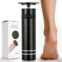Electric Foot Callus Remover-60pcs Replacement Sandpaper Discs, 1200RPM Speed Adjustment, Metal Body, Callus & Dead Skin Removal, Black