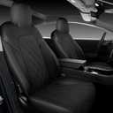 TAPHA Faux Leather Seat Cover Set for Tesla Model 3 2017-2022, Breathable and Water-Resistant, Include Seat Covers for Front and Rear Seats (Black)