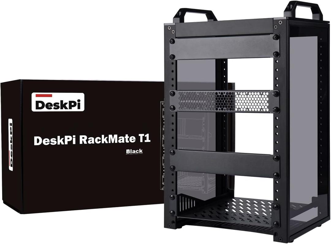GeeekPi 8U Server Cabinet, 10 inch Server Rack for Network, Servers, Audio, and Video Equipment, DeskPi RackMate T1 Rackmount, 7.87 inch Depth (Black)