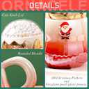 Cute Ceramic Tea Mugs with Santa Lid - Novelty Christmas Cup for Milk, Coffee, Hot Chocolate - 500ML/17.6OZ for Women, Kids, Colleagues, Family, Friends