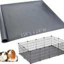 Hamiledyi Guinea Pig Cage Liner Reusable Guinea Pig Bedding Easily Cut to Suit Cage Washable and Anti Slip Guinea Pig Pee Pads for Small Animal Hamster Rat Rabbit Chinchillas (24" x 118" Gray)