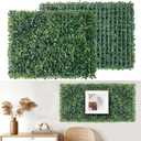 Artificial Grass Wall Panels, 24 PCS 24x16 inch Boxwood Hedge Wall Panels with 100 Zip Ties, Boxwood Backdrop for Outdoor Indoor Decorative Fences Privacy Hedge