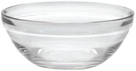 Duralex Lys clear Stackable Bowl, Diameter - 5 1/2”, Height - 2 1/4”, Capacity -16 7/8 oz - 50 cl, pack of 2