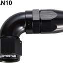 10AN 90 Degree Fittings For Braided Oil Fuel Line Black #4416