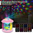 Baby Toys 6-12 Months - Musical Light Up Rotating Toys, Pink Ocean Projector for Infant 9-12-18 Month, Learning Visual & Hearing & Crawling Skill, Birthday Gifts for Toddler Boys Girls 1 2 3 Years Old