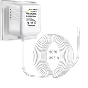 24V Doorbell Transformer Compatible with Nest Honeywell Ecobee Sensis All Models of Ring Doorbells Thermostats Power Adapter (33FT White, 12.0, Watts)