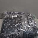 Cottolester Boho Patchwork Quilt Set King Size,Black Grey Bedspread,Paisley Floral Bedding Set Soft Microfiber Quilt with 2 Pillow Shams 110"x90"