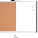 Amazon Basics Magnetic Dry Erase Whiteboard & Cork Board Combo, Double-Sided, Lightweight, Easy to Install, Plastic/Aluminum Frame, 17" x 23"
