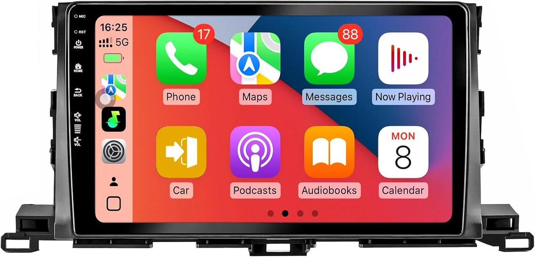 10" Toyota Highlander Stereo 2014-2019, CarPlay & Android Auto | Premium Android 13 touchscreen with GPS, WiFi 6, Bluetooth 5.4, Mirror Link, FM, SWC, and an HD Backup Camera