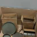 GBHOME Ceramic Dinnerware Sets for 8, Stoneware Plates and Bowls Sets, Chip and Scratch Resistant Dishes, Dishwasher & Microwave& Oven Safe Dishes sets, Reactive Glaze-Green