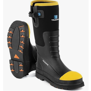 Trudave Steel Toe Rubber Boots for Men with Steel Shank, Anti Slip Waterproof Mens Mud Boots Hunting Work Boots, Durable Rain Boots for Construction, Farming, Size 9