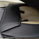 FREESOO Universal Front Seat Covers Leather Airbag Compatible Black Grey