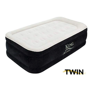 King Koil Twin Air Mattress with Built-in Pump - Double High Elevated Raised Airbed for Guests with Comfortable Top (Model number 29171)