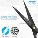 GTEX Hair Scissors, 6.5 inch Black Professional Hair Cutting Scissors for Women Men Adults - Barber Scissor Hair Shears - Super Sharp Haircut Scissor - Tijeras De Peluqueria Profesional