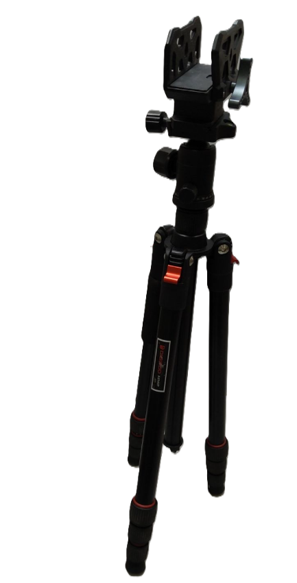 DISIPOD A2540P Carbon Fiber Camera Tripod, Color Black/red