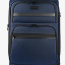 KROSER Softside Expandable Carry On Luggage with Spinner Wheels & Built-in TSA Lock, Durable Suitcase Rolling Luggage with USB Port, Carry-On 20-Inch, Navy