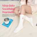 CoolMate GLOBAL Fuzzy Socks for Women Valetines Gift Box, Cozy, Soft, Stocking Stuffers, Comfy Cloud-Like Socks for Spa,Home (C-01. Santa White)