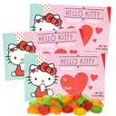 Valentine's Day Hello Kitty Gummies, Assorted Fruit Flavored, Theatre Box with To/From Section, Seasonal Candy Gift, 3.1 Ounce (Pack of 3), BB Date: 06/09/27