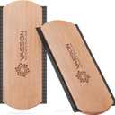 VASSON Cashmere Comb for Sweaters & Wool - Thicker Solid Beechwood Handle Fabric Shaver - 20% Larger Manual Depiller & Fuzz Remover for Knits, Scarves, and Coats (Dual-Sided Design)