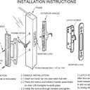 ALLYWASAI Patio Sliding Patio Door Handle Set with Mortise Lock, Key Cylinder and Keeper, Wood Handle Lock Set Fits Door Thickness from 1-1/2" to 1-3/4", 3-15/16" Screw Hole Spacing, Keyed, White