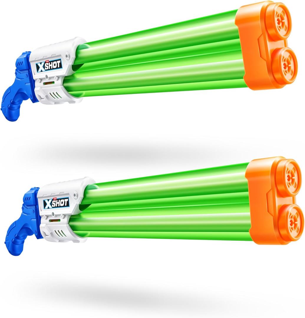 XSHOT Large Dual Stream Water Blaster 2 Pack by ZURU Dual Play Water Toy, Dual Stream Blaster, Big Water Toy for Children, Teen and Adults