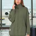 EXLURA Women 2 Piece Skirt Sets Airport Outfits Zip Up Sweatshirt Matching Skorts Tennis Sweatsuits Travel Tracksuit 2026, Khaki Green, 2XL