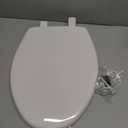 Bemis 7300SLEC Slow Close Toilet Seat, Easy Clean Hinges and Durable Plastic Seat, Made in USA, Elongated, White