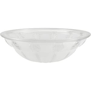 Aspen Creative 25004-68-1 Replacement 2-Tone Clear & Sandblasted Glass shade for Flush Mount or Semi-Flush Mount, 1/2" Center Hole, 11-3/4" Diameter x 3-7/8" Height