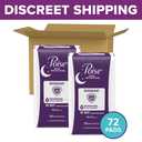 Poise Overnight Incontinence Pads for Women, Ultimate Absorbency, 72 Count (2 Packs of 36) 