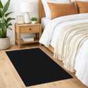 Lansny 2x3 Washable Area Rug Small Braided Cotton Entryway Rug with Non Slip Backing Kitchen Rugs Indoor Door Mat for Entrance Bathroom Foyer, Black