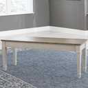 Signature Design by Ashley Skempton Farmhouse Storage Bench, Distressed Finish, Seat With Hidden Storage, Wood, 48" W x 15" D x 18.5" H, White & Light Brown