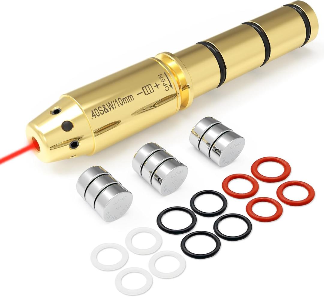 Laser Bore Sight,End Barrel Laser BoreSighter Accurate and Easy Fit Revolvers Pistols and Air Guns