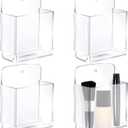 4 Pcs Acrylic Remote Control Holder Adhesive Wall Mount Phone Holder Clear Wall Mount Organizer Media Pen Storage Pen Phone Charging Storage Box for Home Office Living Room Bedroom