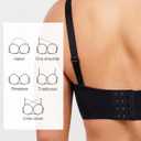 HSIA Strapless Bra for Big Bust Women, Anti-Slip Full Coverage Bandeau Plus Size Fiery Bra Underwire Support for Large Breast (Black, 34C)