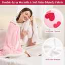 Wearable Heated Blanket Hoodie for Women, Valentines Day Gifts for Her Wife Women, Electric Throw Blanket, Heated Shawl Wraps Poncho, Mothers Day Birthday Anniversary Day Gift, Spoiled Wife Pink