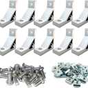 10Sets 10 Series Heavy Duty L Bracket Connector 1010 Aluminum Extrusion Corner with 10PCS 10 Series Corner Bracket 1 Extruded Aluminum 20PCS Screws 1010 T Nut