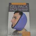 LotFancy Face Ice Pack Wrap for TMJ, Wisdom Teeth, with 4 Reusable Hot Cold Therapy Gel Packs, Pain Relief for Head, Oral and Facial Surgery, Dental Implants, Blue, One Size