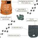 Female Dog Diapers - Premium Reusable Diapers for Doggie in Heat - Highly Absorbent Dog Diapers Female for Pet Incontinence with Adjustable Snaps Brown Black, L