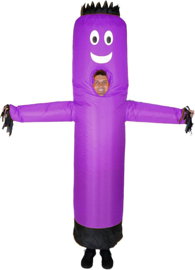 LookOurWay Inflatable Tube Man | Funny Inflatable Costume Adult for Halloween | Viral Adult Inflatable Costume for Men & Women | Group or Couples Costumes | Purple