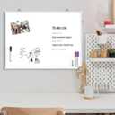 MaxGear White Board for Wall, 24" x 18" Double Sided Dry Erase Board, Magnetic White Board Hanging Whiteboard for Home, School, Office