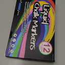 Liquid Erasable Chalk Markers Pens - 12 Colors Washable & Wet Erase Neon Makers for Blackboard, Chalkboard Signs, Glass Window, Graduation Celebration School Kids Art for Cars