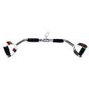 Press Down Bar Cable Attachment LAT Pull Down Bar Pull Down Machine Attachments V-shaped Bars with Rubber Handgrips & Revolving Hanger(28 Inch)