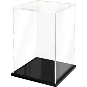 Clear Acrylic Display Case for Collectibles Assemble Doll Display Case Alternative Showcase for Lego Action Figures Model Statues Home Storage (8x8x12 inch; 20x20x30 cm)