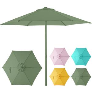 HOMSHADE Outdoor Patio Umbrella - Market Table Pool Deck Umbrella with Push Button Tilt, Crank, UPF50+ UV Protection and Sturdy Ribs, 3-Year Fade Resistance, 220GSM Solution-Dyed Fabric (No base)