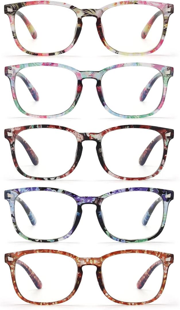 CCVOO Reading Glasses for Women/Men, Eyeglasses, Blue Light Readers for Women/Men, Computer Eye Glasses, Cheaters (B1 Mix)